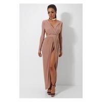 rose slinky goddess maxi dress