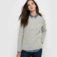 Round Neck Cable Knit Jumper