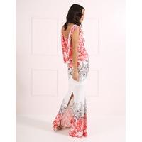ROSEANNE - Red and White Blossom Print Maxi Dress