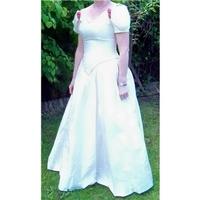 Ronald Joyce ivory silk wedding dress Size 12