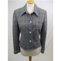 Ronit Zilkha Grey Chequed Jacket - Size 10