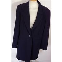 Ronit Zilkha Size 14 Dark Navy Blue Wool Coat