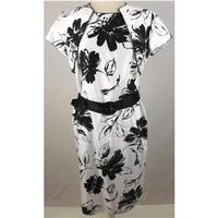 Roman Originals size 14 white & black floral dress & shrug
