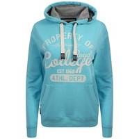 royal college pullover hoodie in turquoise tboe guest brand