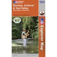 romsey andover test valley os explorer active map sheet number 131