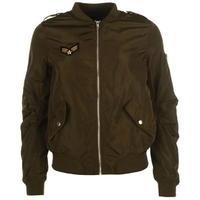 Rock and Rags Badge Bomber Jacket Ladies