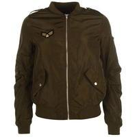 Rock and Rags Badge Bomber Jacket Ladies