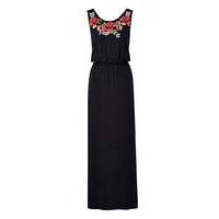 rose embroidered maxi dress