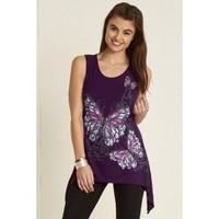 Rozanna Butterfly Sleeveless Waterfall Vest Top