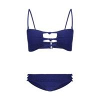 Roxy Drop Diamond Bandeau Bikini blue depths