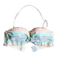 roxy sporty twisted bandeau bikini top olmeque stripe