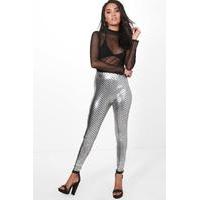 roxanne mermaid metallic festival leggings silver