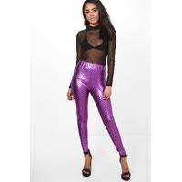 Roxanne Mermaid Metallic Festival Leggings - magenta