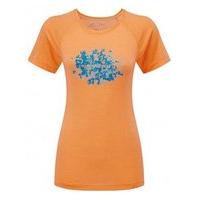 ronhill stride mosaic short sleeve tee womens neon peachsurf