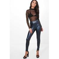 Roxanne Mermaid Metallic Festival Leggings - midnight