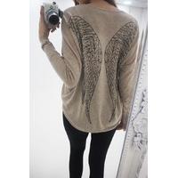 Roberta angel back v-neck jumper