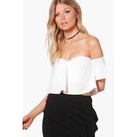 Rosie Off The Shoulder Bandeau Top - ivory