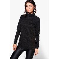 Roll Neck Jumper - black