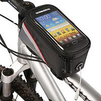 ROSWHEEL Bike BagBike Frame Bag Cell Phone Bag Waterproof Zipper Water Bottle Pocket Dust Proof Touch Screen Phone/Iphone Bicycle BagPU