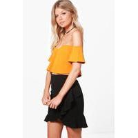 rosie off the shoulder bandeau top turmeric