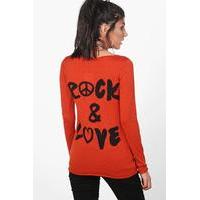 Rock & Love Knitted Top - red