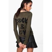 Rock & Love Knitted Top - khaki