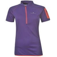 ron hill trail running short sleeve top ladies