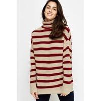 roll neck striped jumper