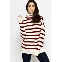 roll neck striped jumper