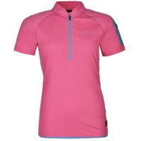 ron hill training short sleeve zip top ladies