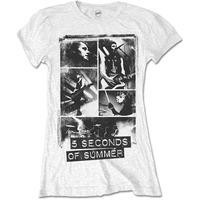 rockoff trade womens photo blocks t shirt white small