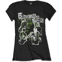 Rockoff Trade Women\'s Live Collage T-shirt, Black, Medium