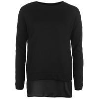 rock and rags chiffon hem sweater ladies