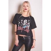 rockoff trade womens final tour illuminous boxy t shirt black small