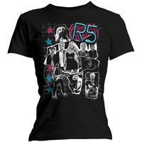 Rockoff Trade Women\'s Grunge Collage Short Sleeve T-shirt, Black, X-large