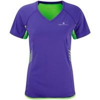 ronhill aspiration ss tee womens t shirt in purple