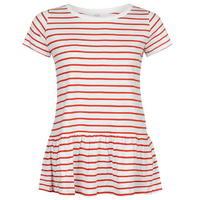 Rock and Rags Stripe Frill T Shirt