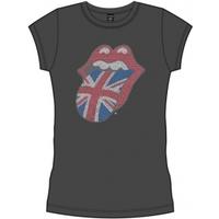 Rolling Stones Classic Tongue Black Ladies T Shirt: XL