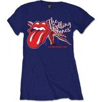 rolling stones lick the flag navy ladies t shirt small