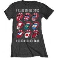 Rolling Stones VDoo Lounge Tongues Grey Ladies TS: Small