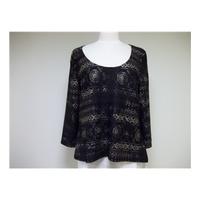 roman black patterned top roman black smock top