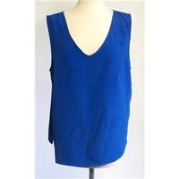 rose pearl blue sleeveless top size 18