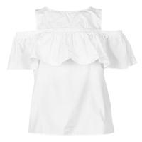 rock and rags cotton frill bardot top