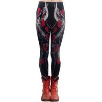 Roses For Satan Addicted Leggings - Size: Size 16
