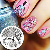 Rose Queen Theme Nail Stamping Plates Nail Art Stamp Template Image Plate BORN PRETTY BP25