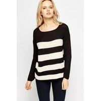 Round Neck Striped Knitted Jumper