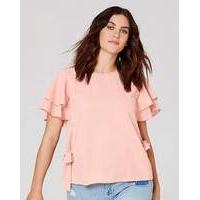 rose tie side blouse