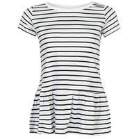 rock and rags stripe frill t shirt