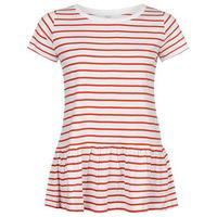 rock and rags stripe frill t shirt