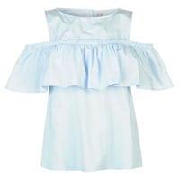 Rock and Rags Cotton Frill Bardot Top